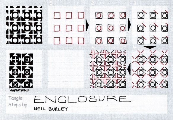 Enclosure - tangle pattern