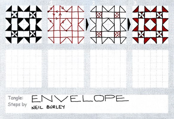 Envelope - tangle pattern